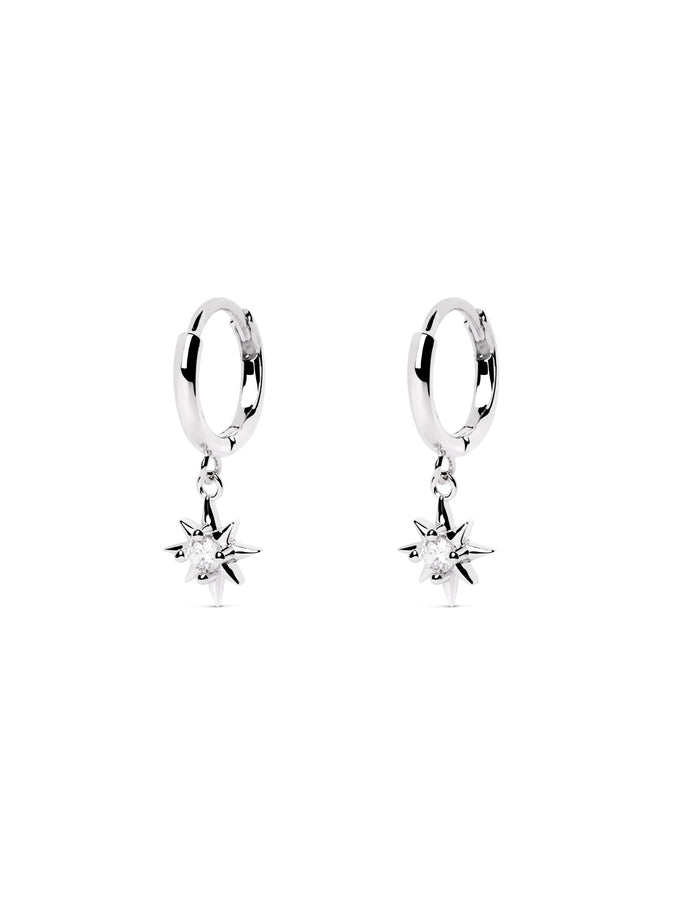 Pendientes Polar Star Plata