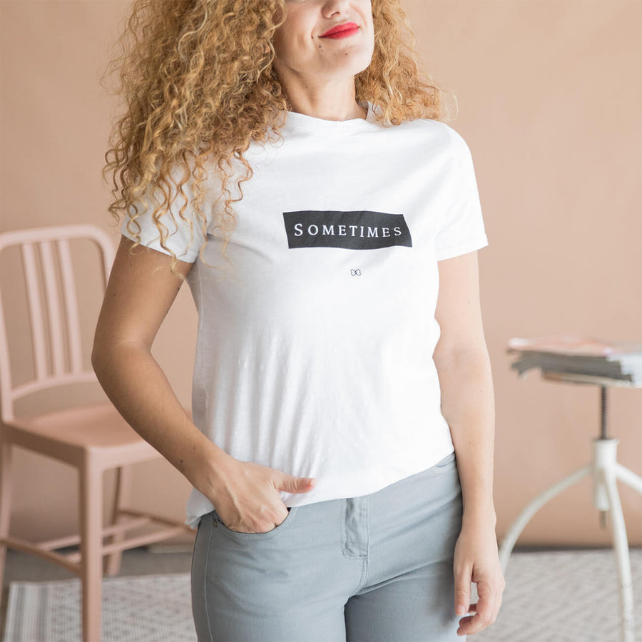 Camiseta Sometimes Blanca